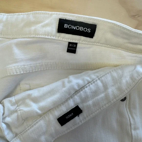 Bonobos Men's Premium 4-Way Stretch Jeans Athletic 38x30 White